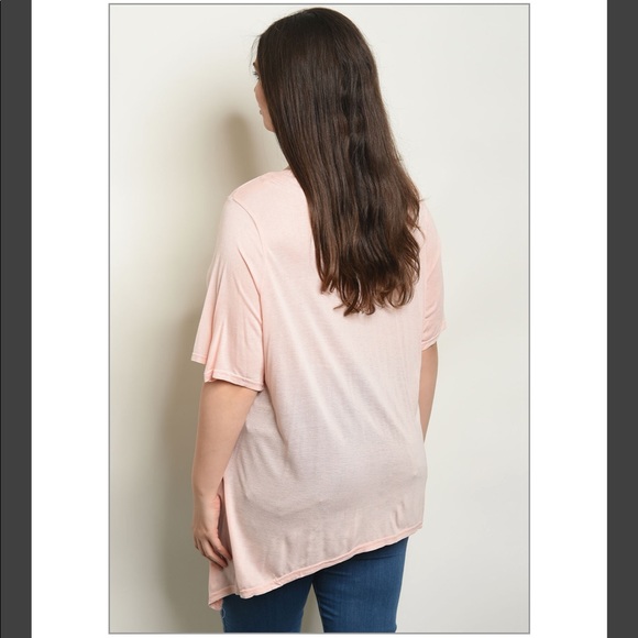 Plus Size Peach Tunic Top - Picture 4 of 6
